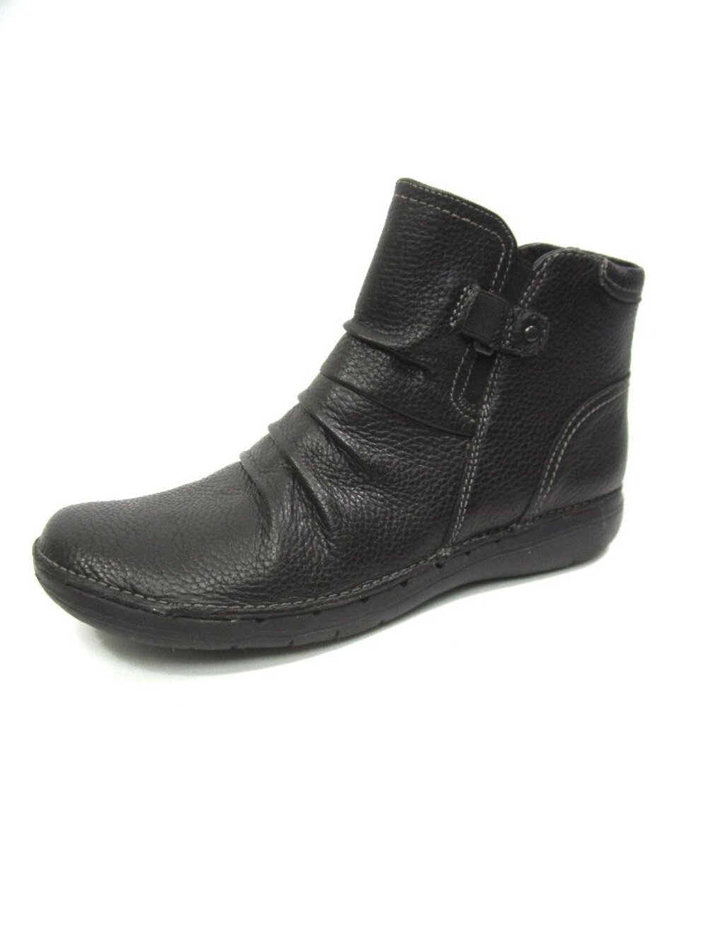 Clarks Women's Size 7.5 M Un Loop Top Boots 2022 Black Leather Zip Unstructured